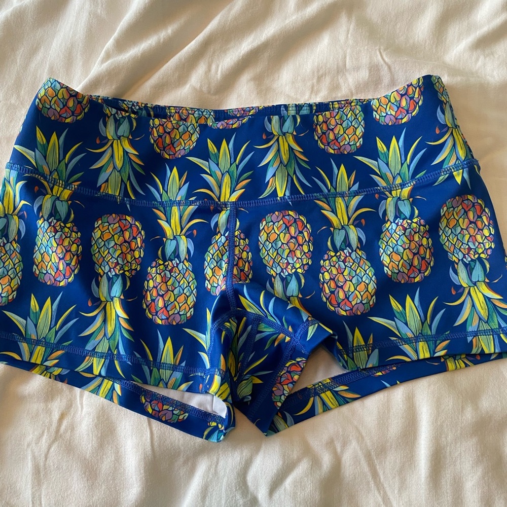 Feed me Fight me pineapple booty shorts